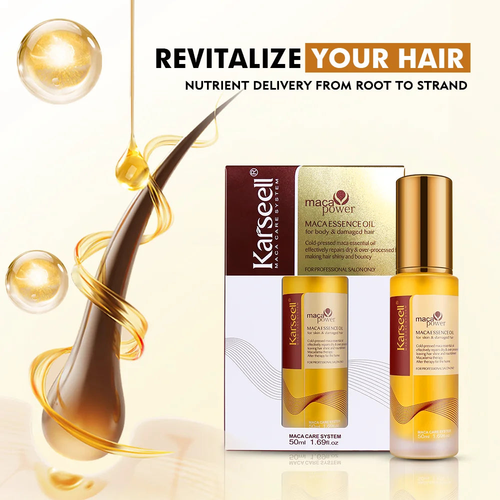 Karseell Moroccan Argan Oil Serum – Healing Hair Treatment for Dry & Damaged Hair (1/2pcs Set)