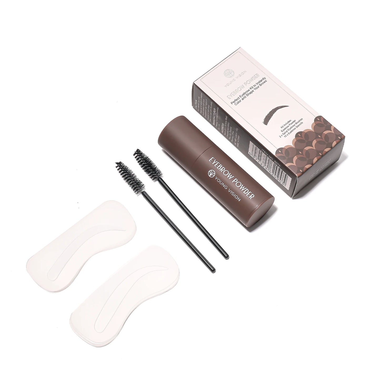 Eyebrow Stamp Stencil Kit – Waterproof Long-Lasting Brow Shaping with 10 PCS