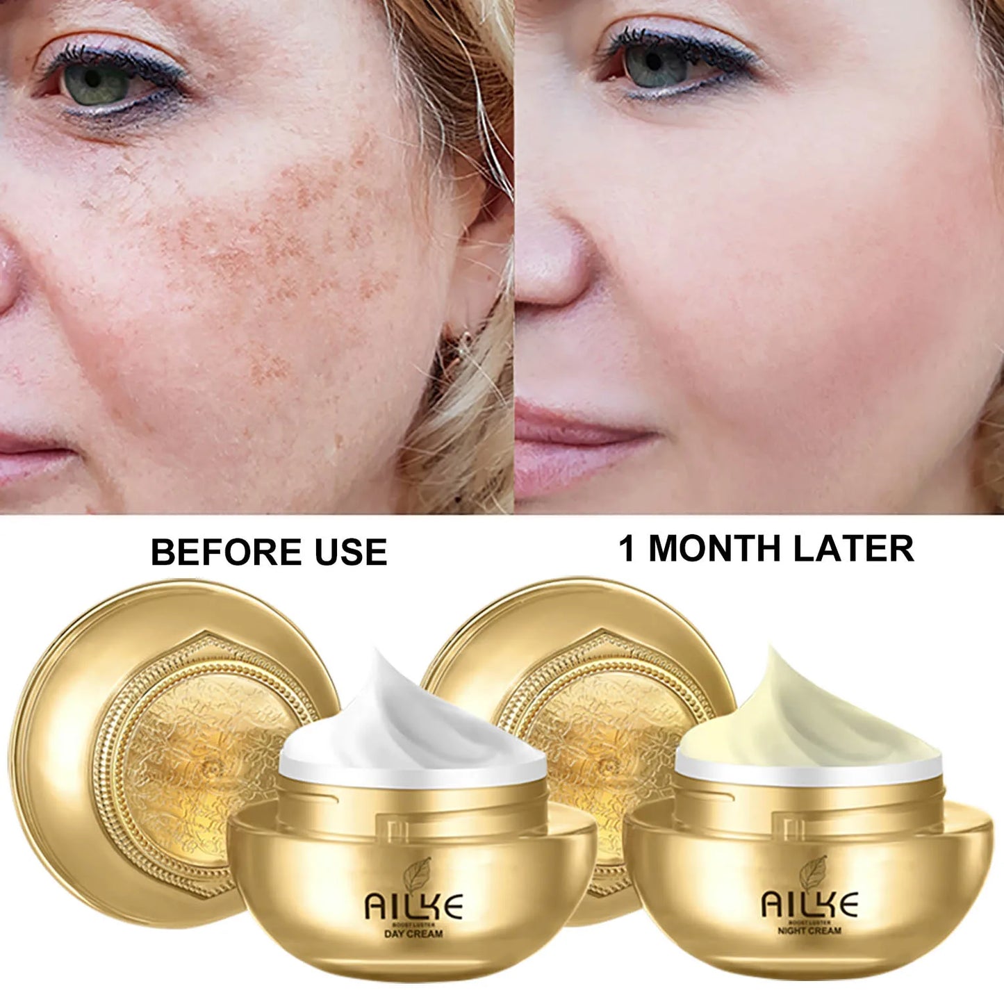 AILKE Whitening Set: Dark Spots, Anti-Aging & Wrinkles for All Skin Types