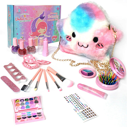 Fashion Kids Cosmetics Make Up Set Safe Washable Children's Makeup Set Box Princess Beauty Pretend Play Toys For Girl Baby Toys
