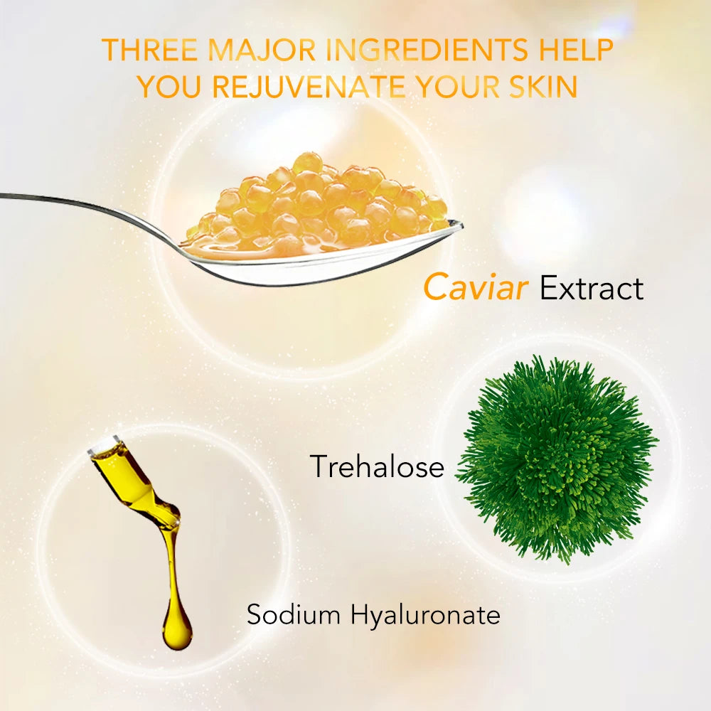 AILKE Caviar Essence: Whitening, Wrinkle Reduction & Hyaluronate Serum