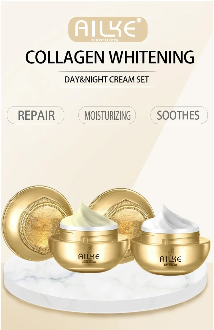 AILKE Premium Collagen Whitening Face Cream: Dark Spot, Freckles & Wrinkle Remover for Women