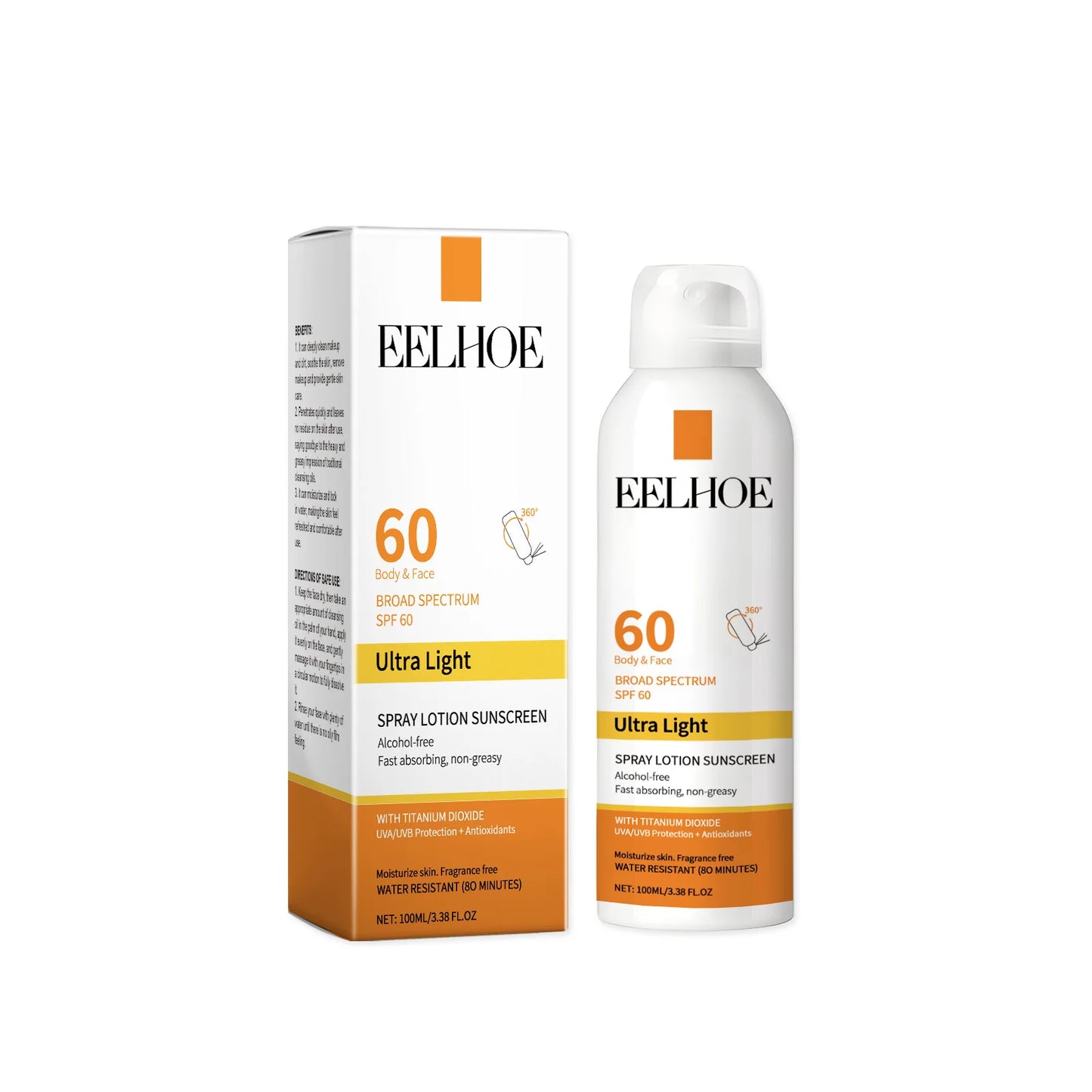 Sunscreen Spray SPF50 Waterproof UV Protection for Face & Body