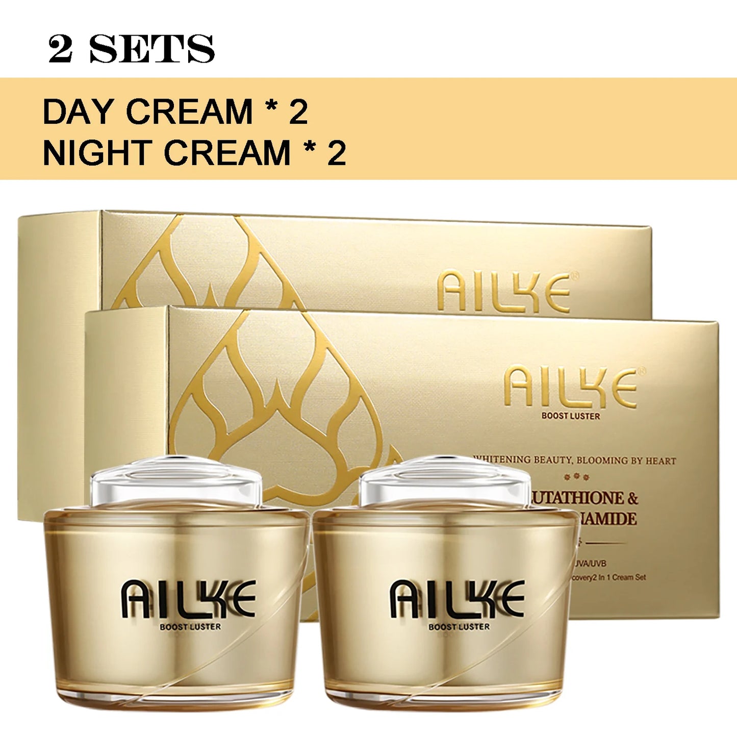 AILKE Glutathione Lightening Cream: Reduces Dark Spots & Evens Skin Tone