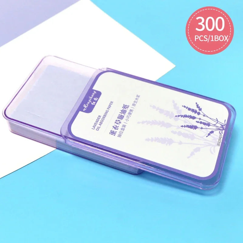 300Pcs Face Oil Absorbing Paper – Oil Control Blotting Sheets for Oily Skin & Makeup