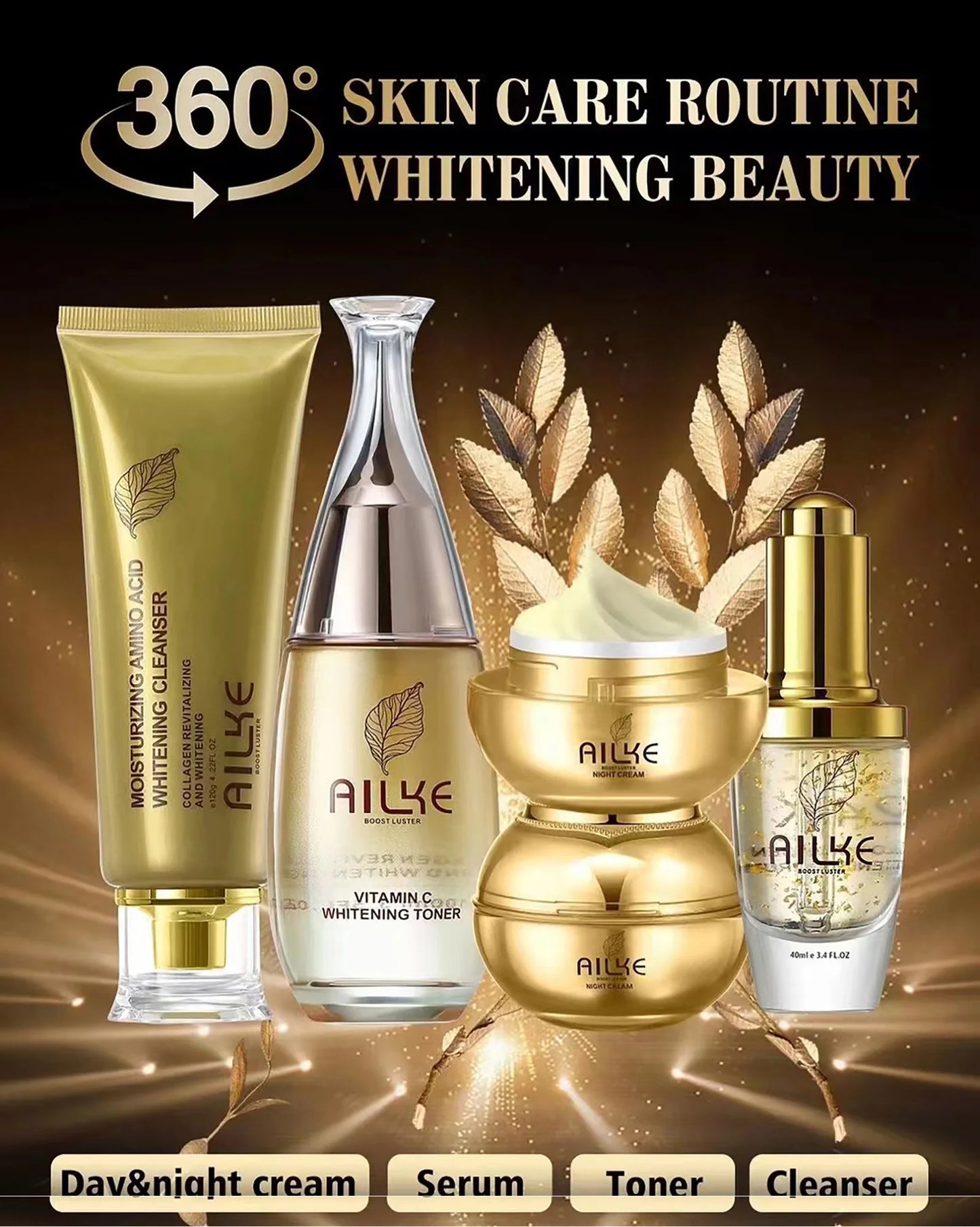 AILKE Premium Collagen Whitening Face Cream: Dark Spot, Freckles & Wrinkle Remover for Women