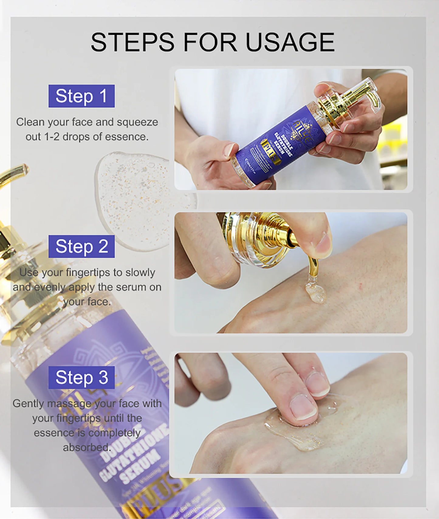 AILKE Double Glutathione Anti-Aging Set | Whitening Serum & Lotion for Dark Spots, Fine Lines & Uneven Skin