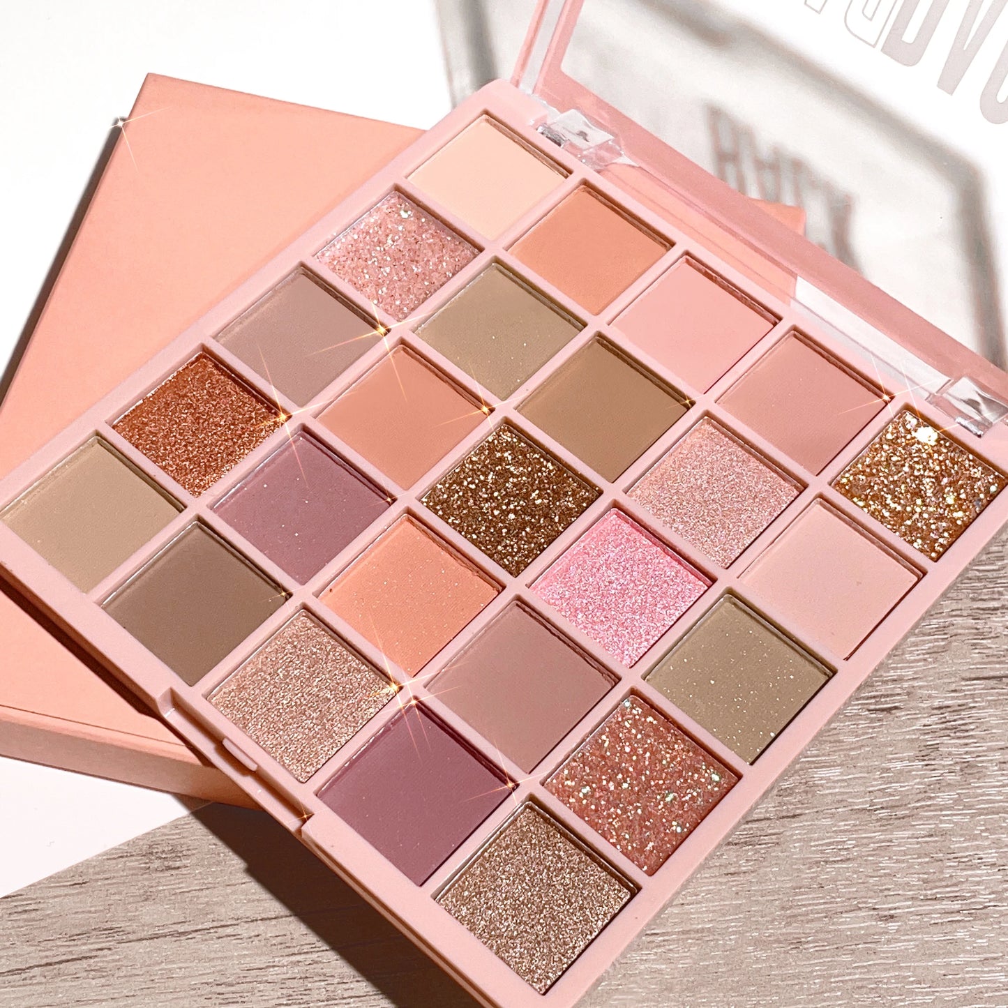 25-Color Oatmeal Milk Tea Eyeshadow Palette – Sparkling Pearls & Gentle Browns