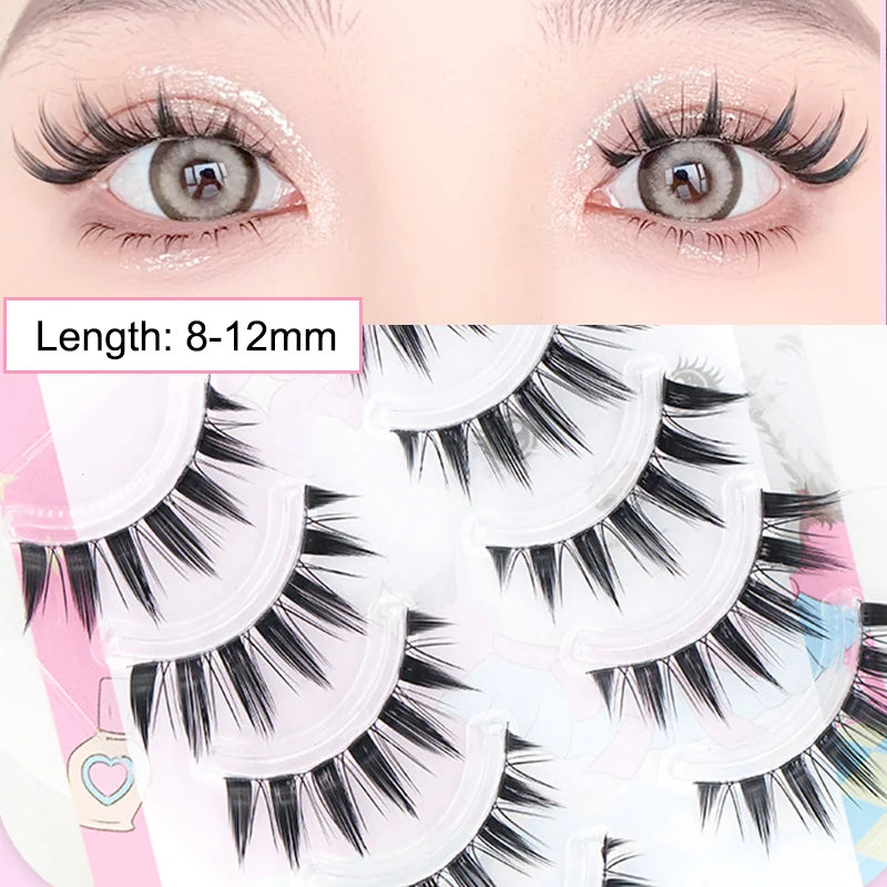 New Doll Cat Eye False Eyelashes – Handmade Manga Anime Lash Extensions