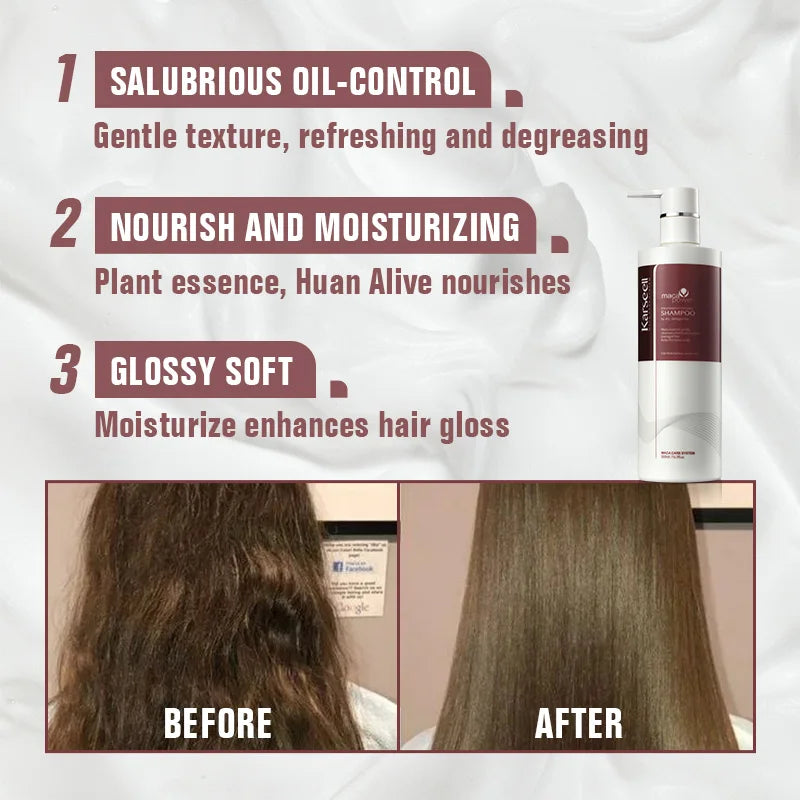 Karseell 500ml Argan Oil Shampoo – Herbal Extract Moisturizing & Smoothing Shampoo for Dry, Damaged Hair