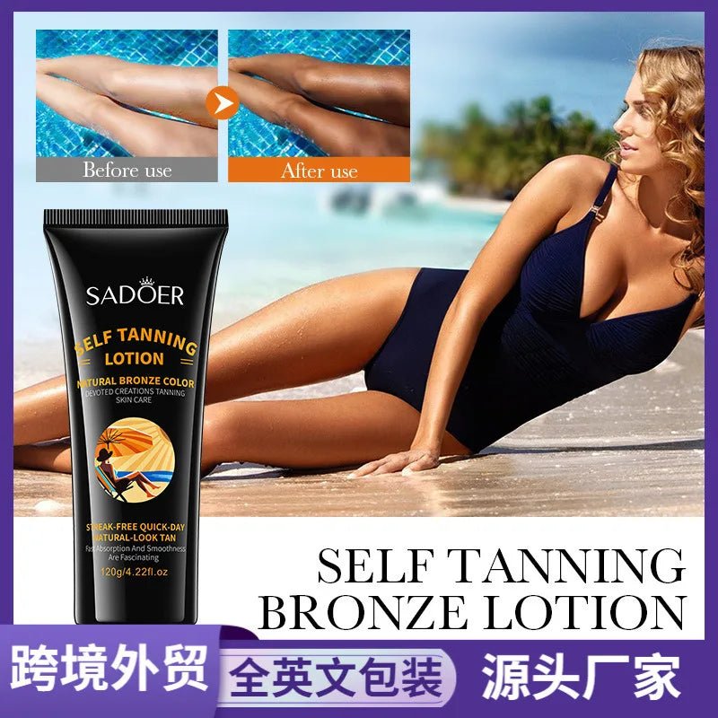 SADOER Self Tanning Lotion for Face & Body – Flawless Sunless Tan