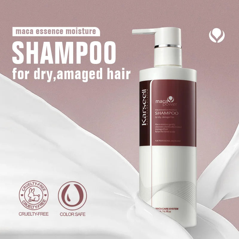 Karseell 500ml Argan Oil Shampoo – Herbal Extract Moisturizing & Smoothing Shampoo for Dry, Damaged Hair