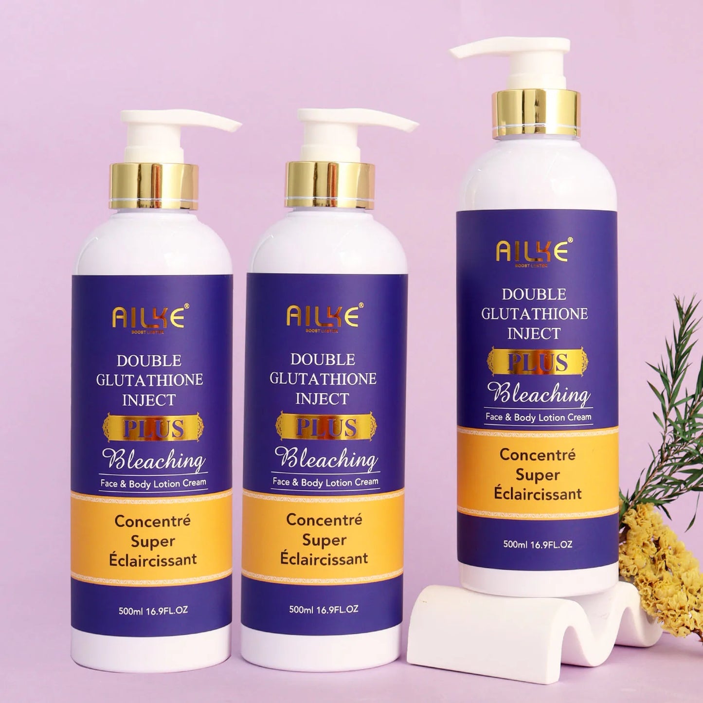 AILKE Double Glutathione PLUS Set: 4-in-1 Dark Spot Corrector & Whitening System for Even Skin Tone