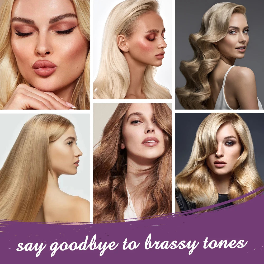 Karseell 500ml Purple Hair Mask – Neutralizes Brass & Yellow Tones for Blonde, Silver & Gray Hair