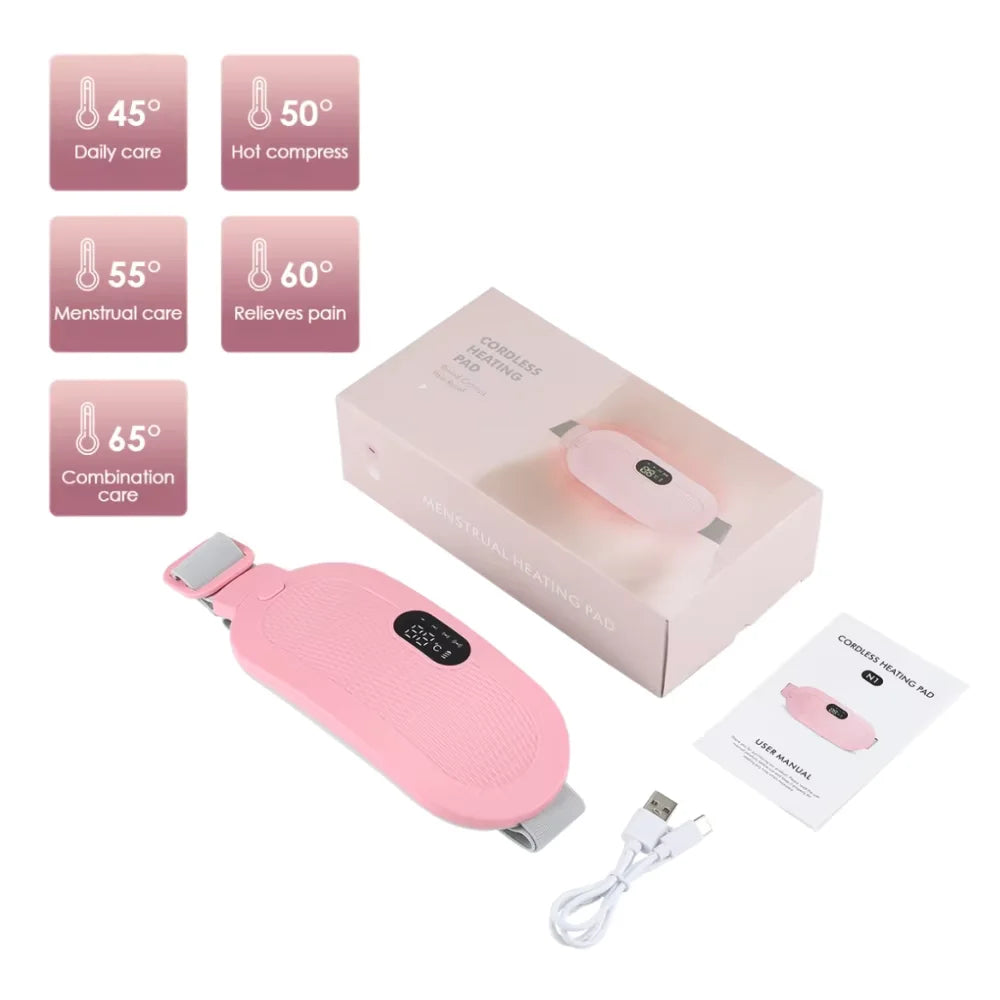 Electric Heating Pad Belt – Menstrual Cramp Relief & Abdominal Massager