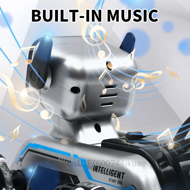 Smart RC Robot Dog Toy – Electric Stunt Pet with 8-Wheel Drift