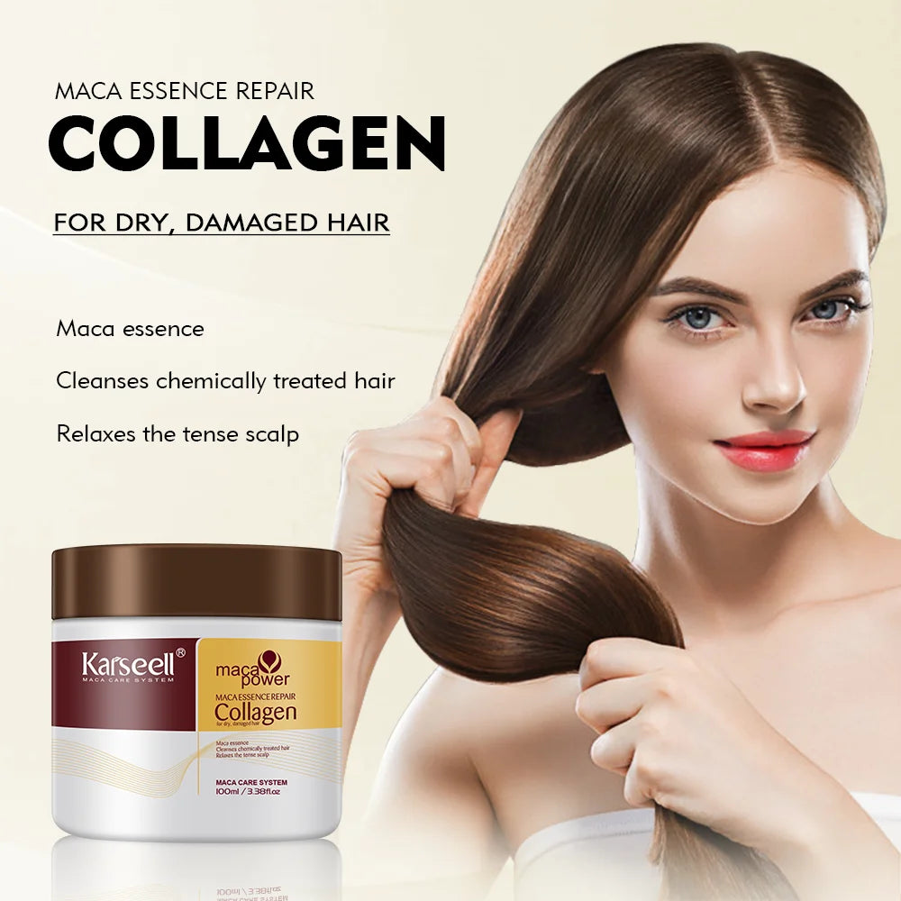 Karseell Collagen Hair Mask 100ML – Deep Repair & Damage Treatment with Argan Oil