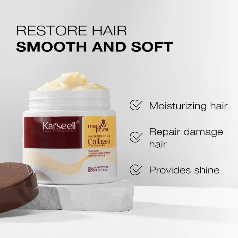 Karseell Collagen Hair Treatment – Deep Repair Argan Oil Hair Mask Essence 100ml/500ml