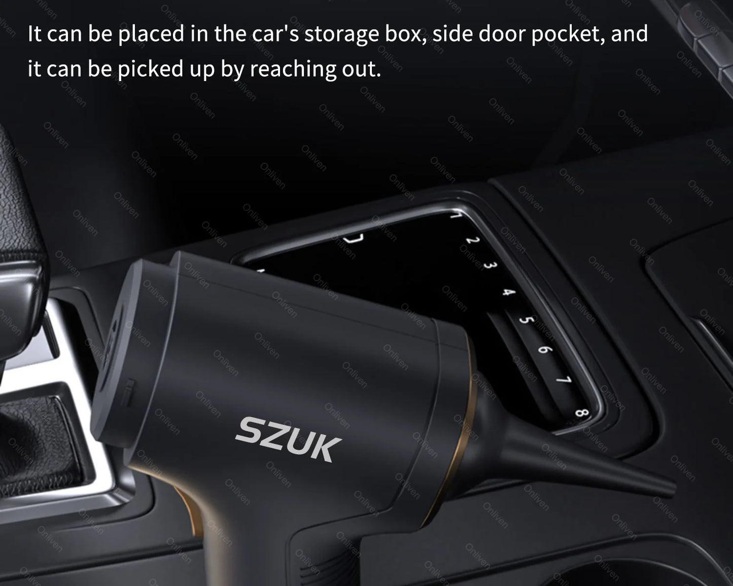 SZUK 98000PA Mini Car Vacuum Cleaner Powerful Cleaning Machine Strong Suction Handheld for Car Home Portable Wireless Cleaner