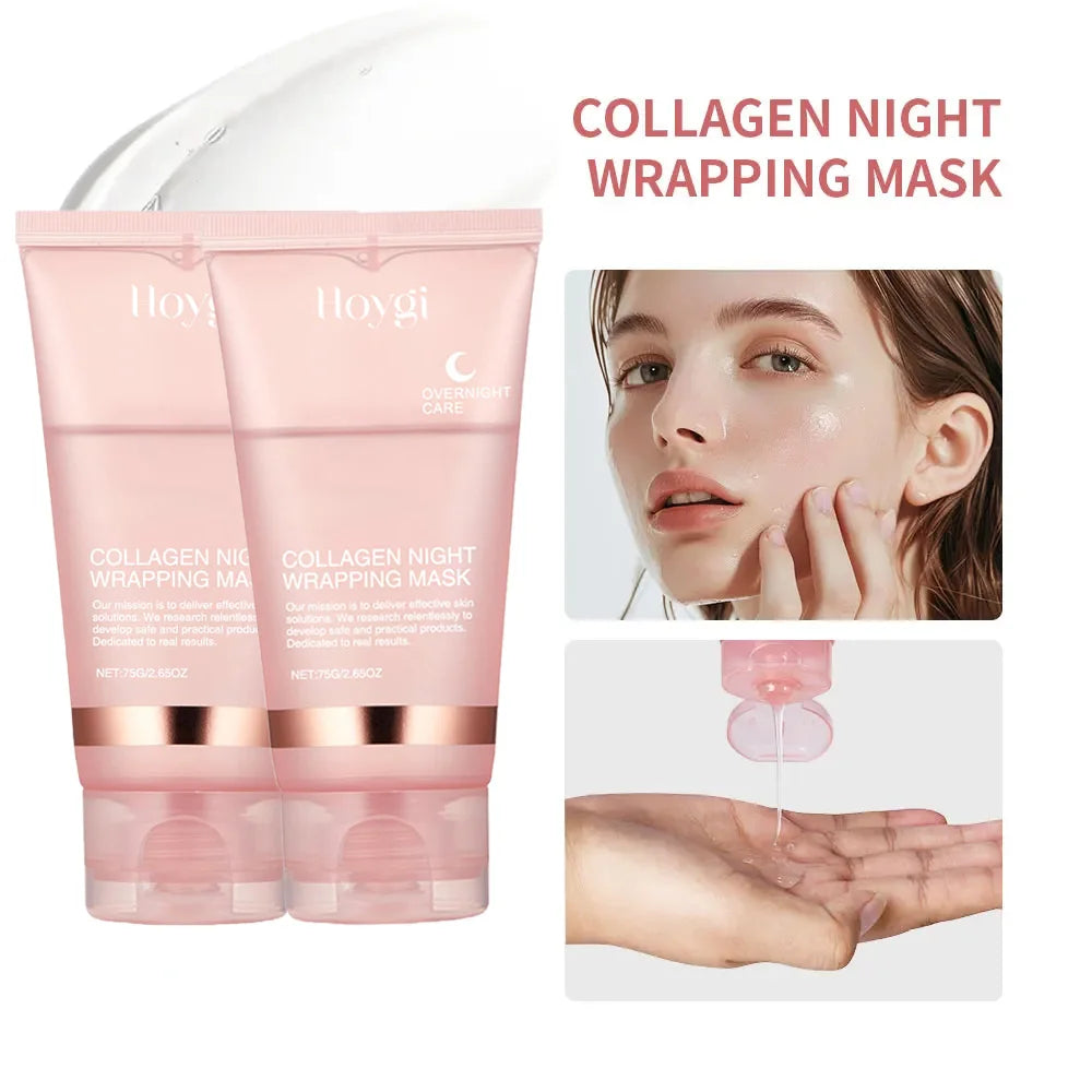 Collagen Overnight Peel-Off Facial Mask Set – Deep Hydration Night Care Korean Mask