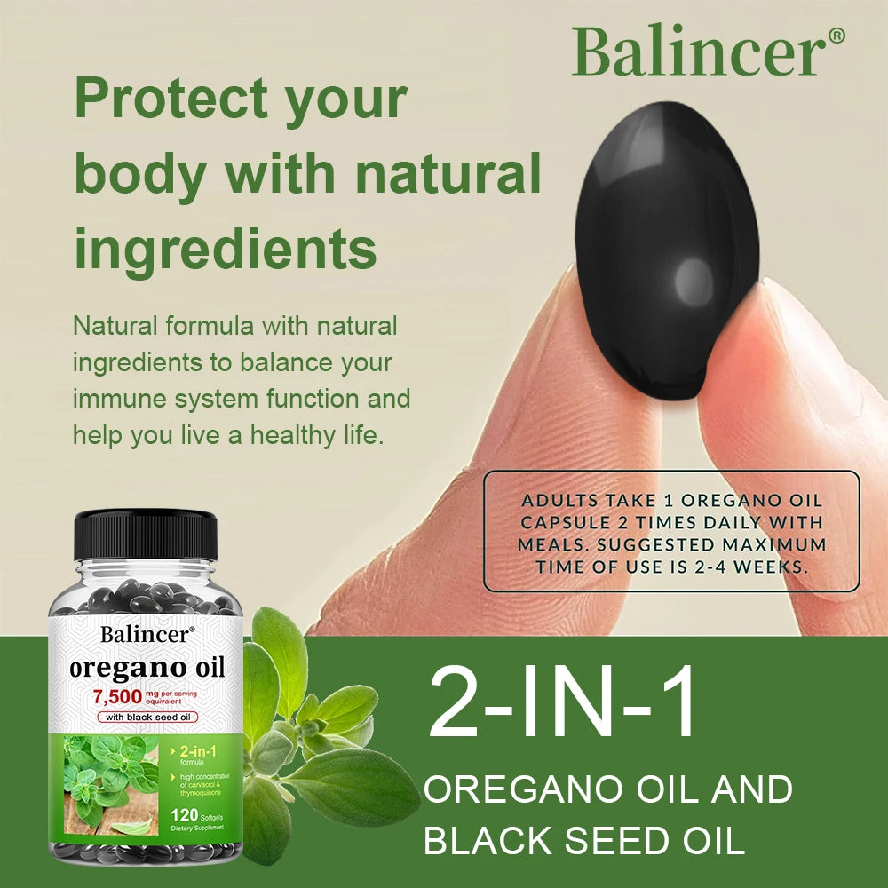 Oregano & Black Seed Oil 7500mg