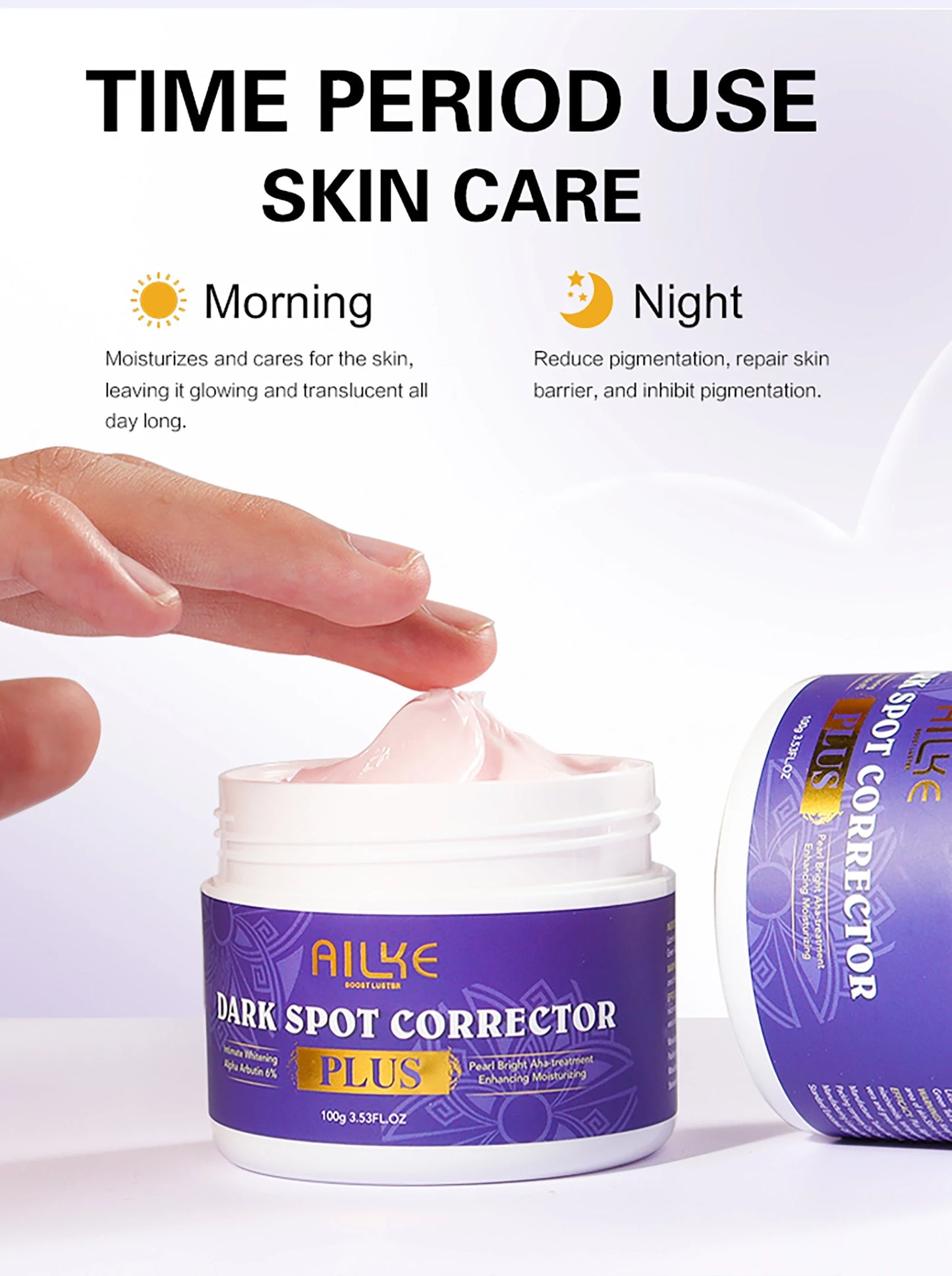 AILKE Dark Spot Remover & Whitening Cream: Fast-Absorbing, Non-Greasy Facial Solution for Men & Women (100ml)
