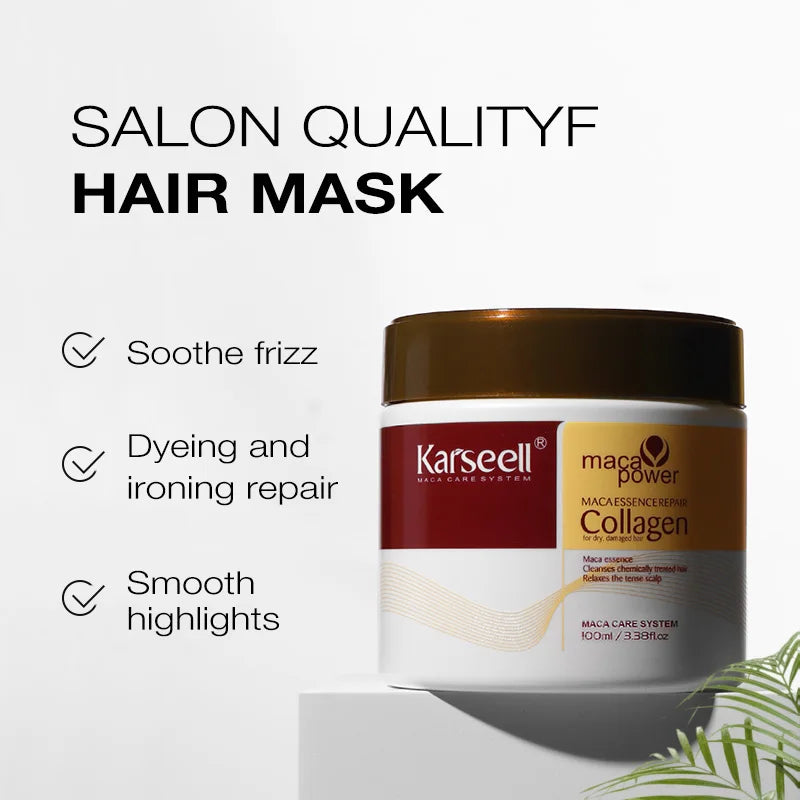 Karseell Collagen Hair Treatment 100ML – Deep Repair Argan Oil Conditioning Mask