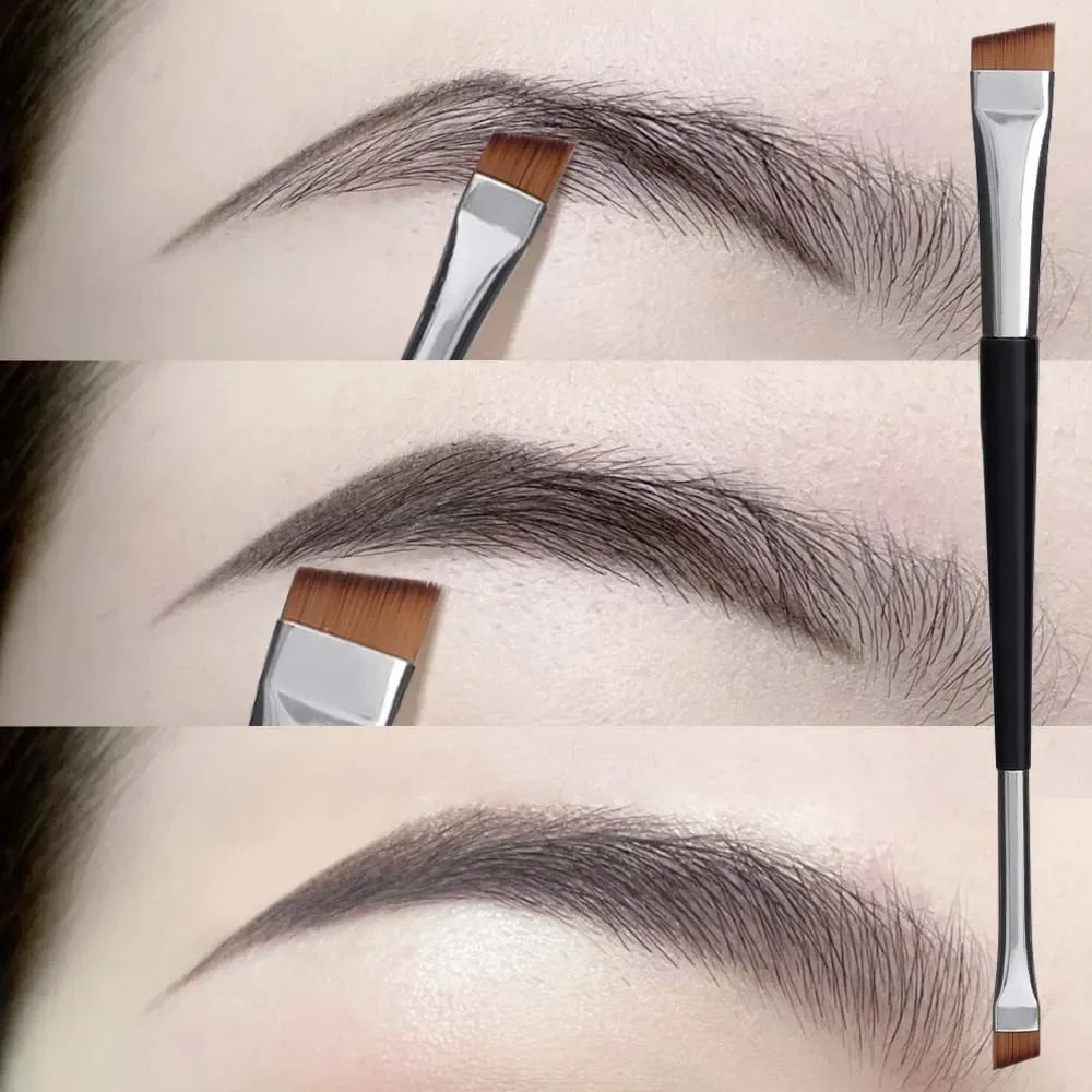 Professional Eyebrow & Eyeliner Brush Set – 15pcs Double-Headed