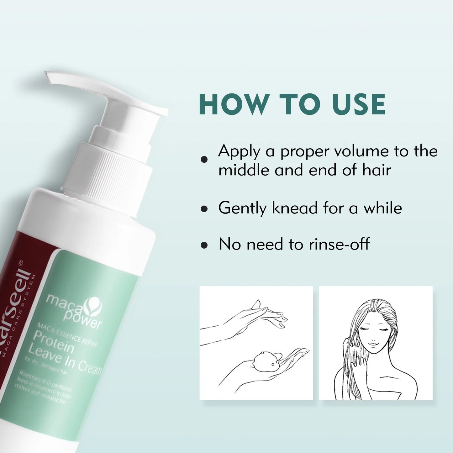 Karseell Leave-In Conditioner Protein Cream – Repair & Nourish Dry, Damaged Hair with Natural Organic Essences