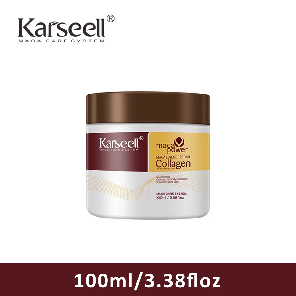 Karseell Collagen Hair Mask – Deep Repair Treatment for Dry & Damaged Hair (500ml/100ml)