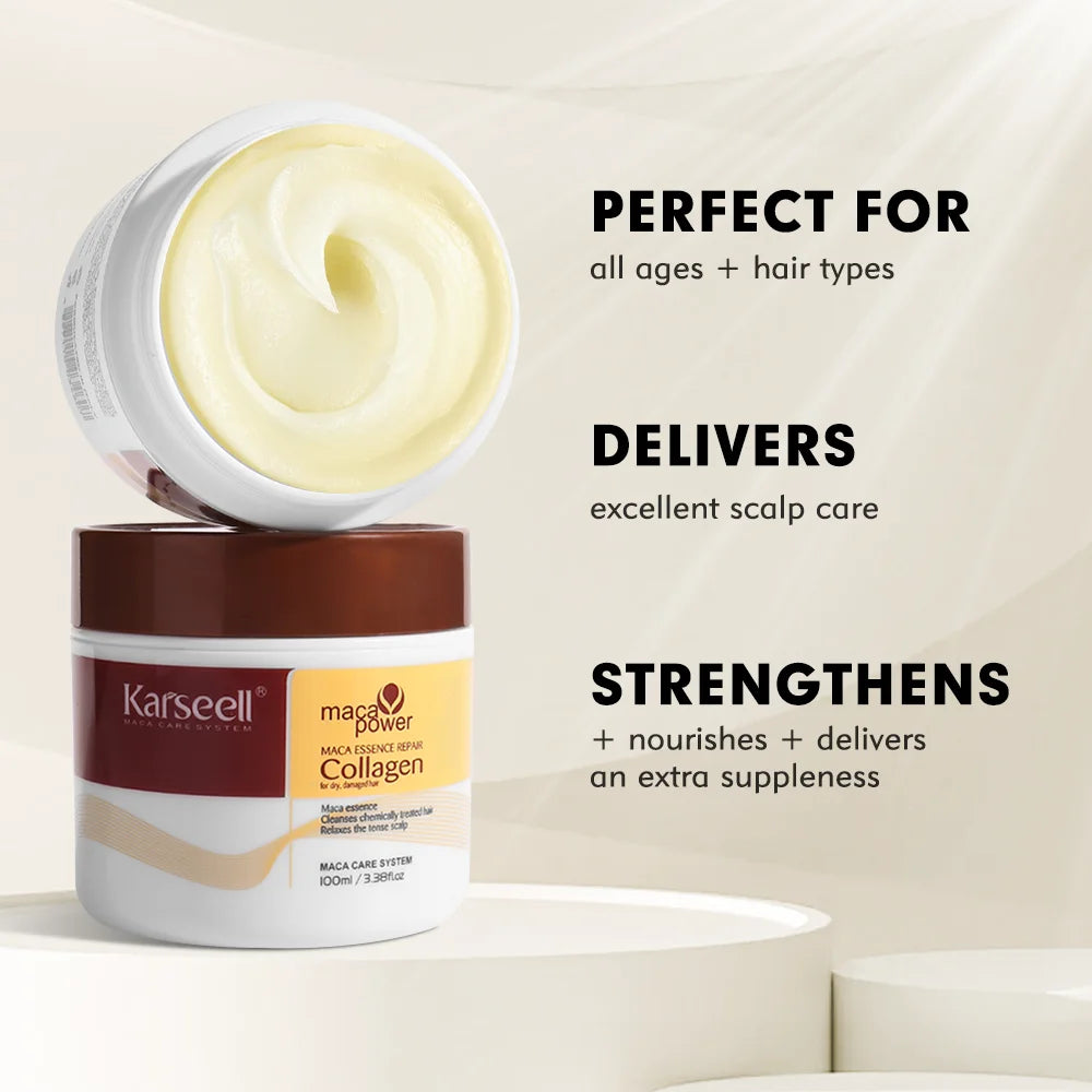 Karseell Collagen Hair Mask 100ML – Deep Repair & Damage Treatment with Argan Oil