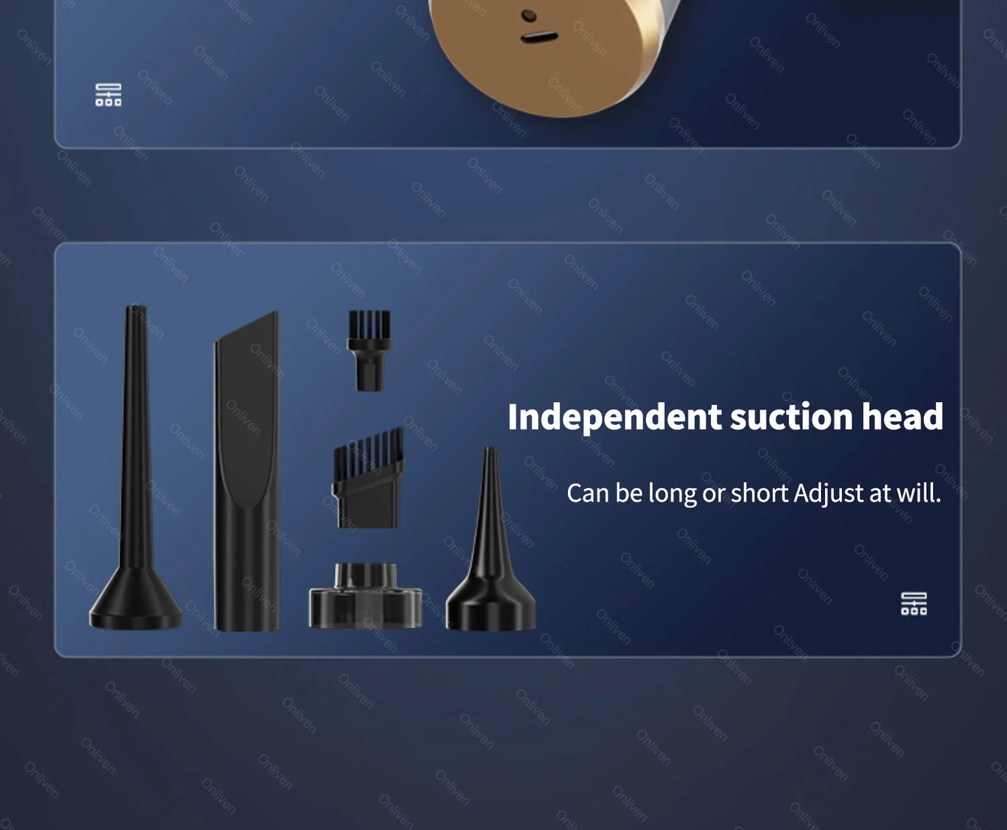 SZUK 98000PA Mini Car Vacuum Cleaner Powerful Cleaning Machine Strong Suction Handheld for Car Home Portable Wireless Cleaner