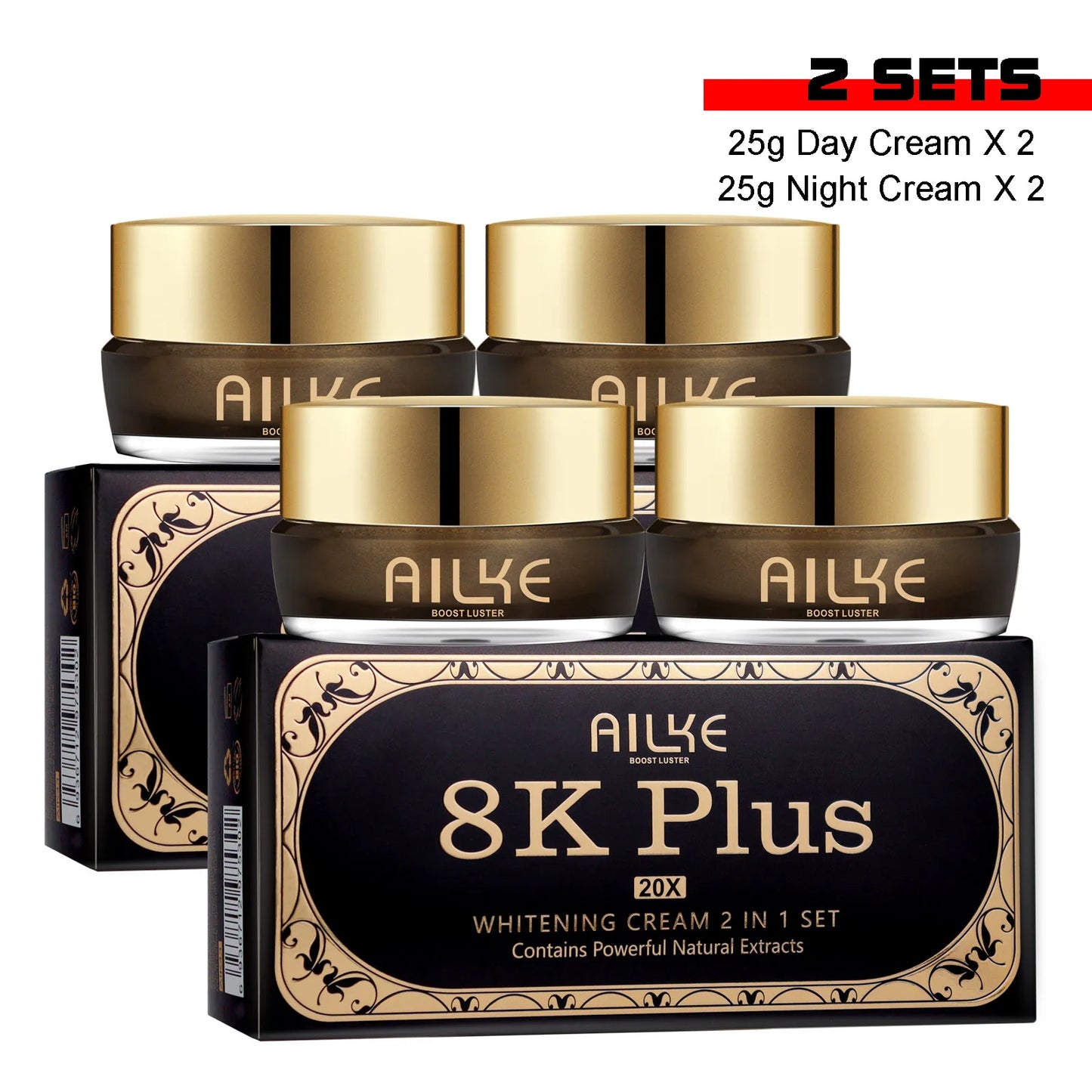 AILKE Collagen & Glutathione Brightening Face Cream: Anti-Aging, Niacinamide & Antioxidant Melanin Remover