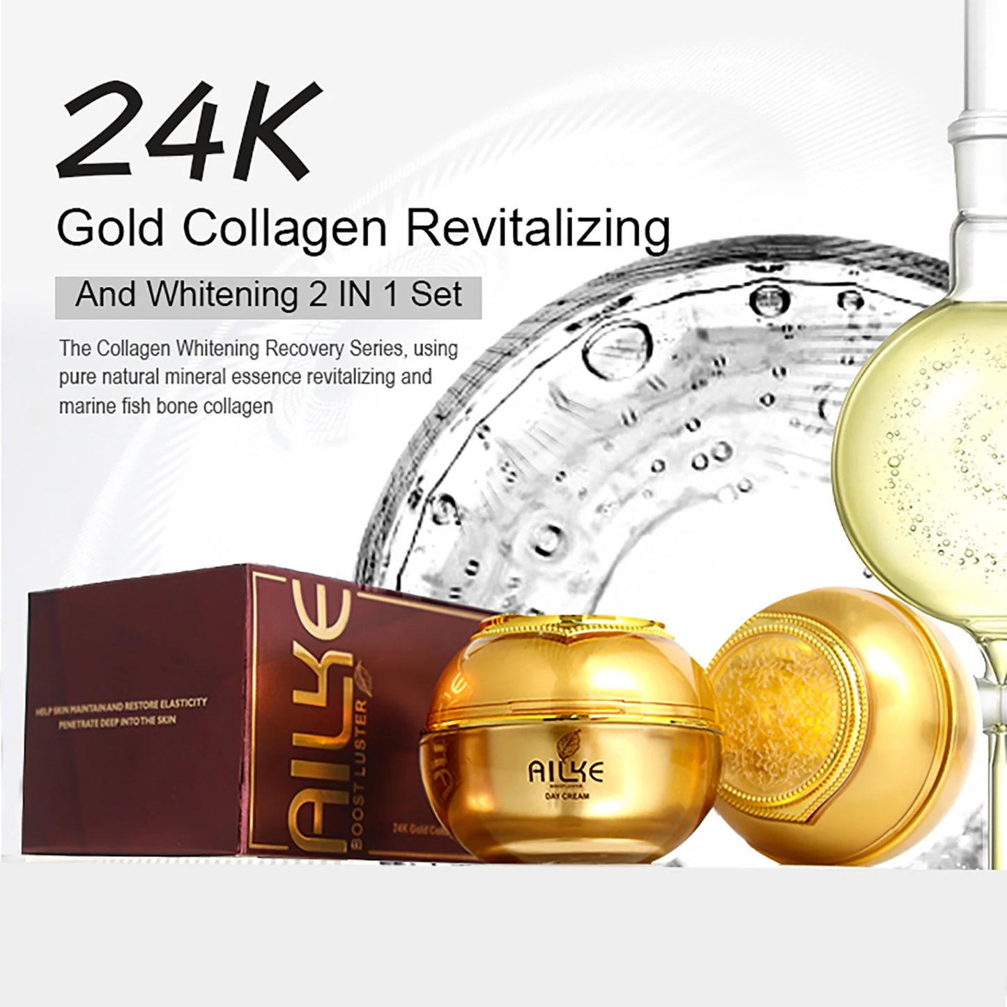 AILKE Whitening Set: Dark Spots, Anti-Aging & Wrinkles for All Skin Types