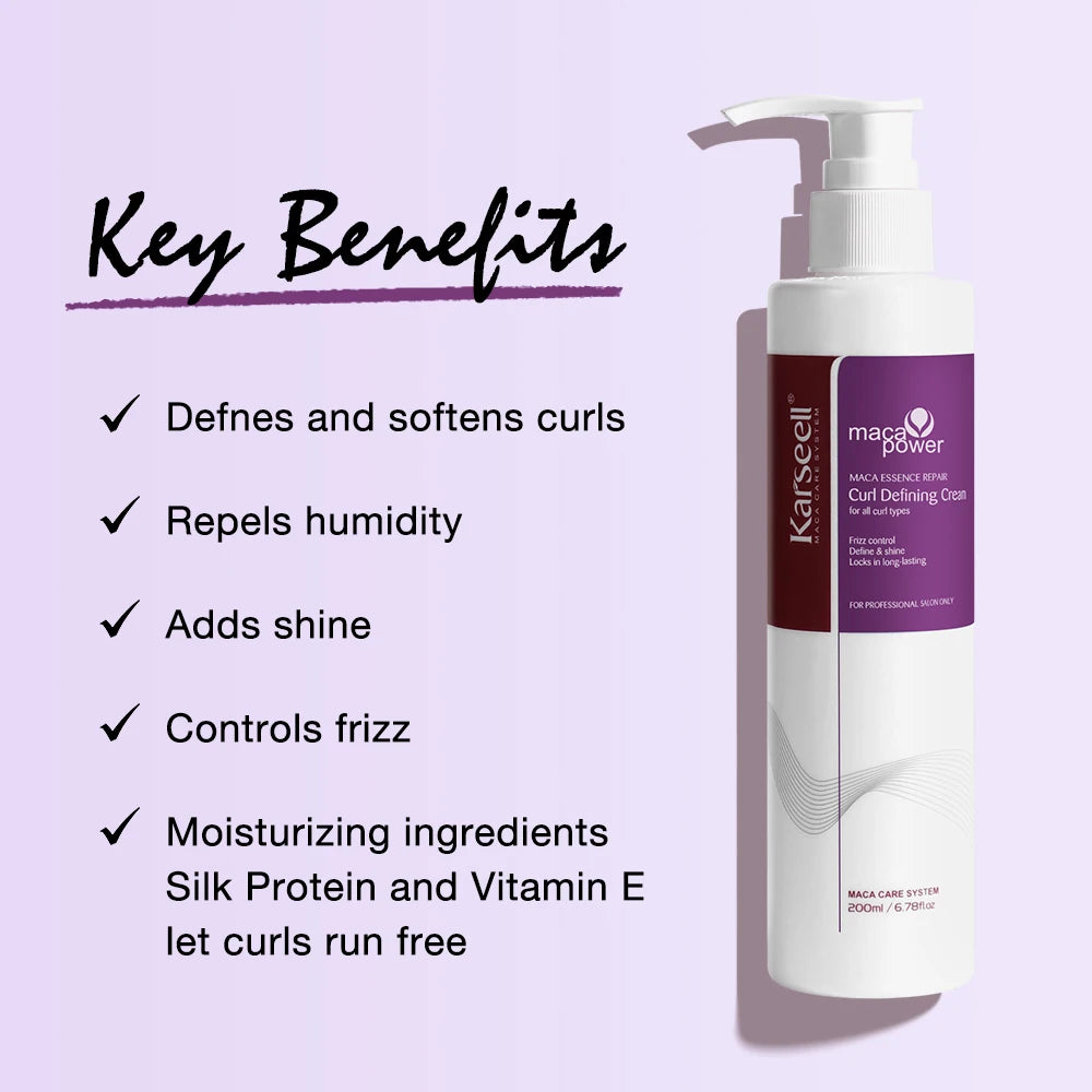 Karseell Curling Perfection Curl-Defining Cream – Smooth & Define Curls, Anti-Frizz Cream for All Curl Types