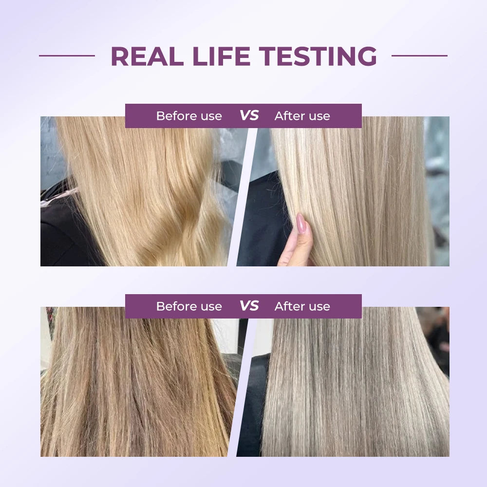 Karseell Purple Hair Mask 500ml – Neutralizes Brass & Yellow Tones for Blonde, Silver & Gray Hair