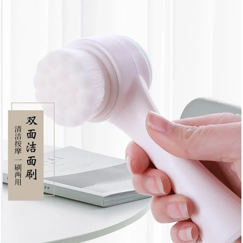 Silica Gel Facial Cleansing Brush – Double-Sided Exfoliating & Pore Cleaner