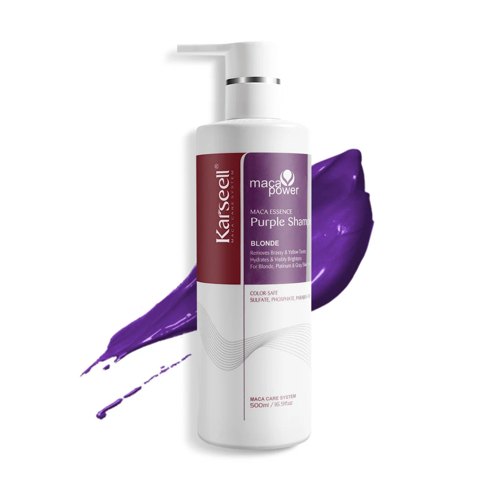 Karseell Purple Shampoo – Neutralizes Brass & Yellow Tones for Blonde, Silver & Gray Hair