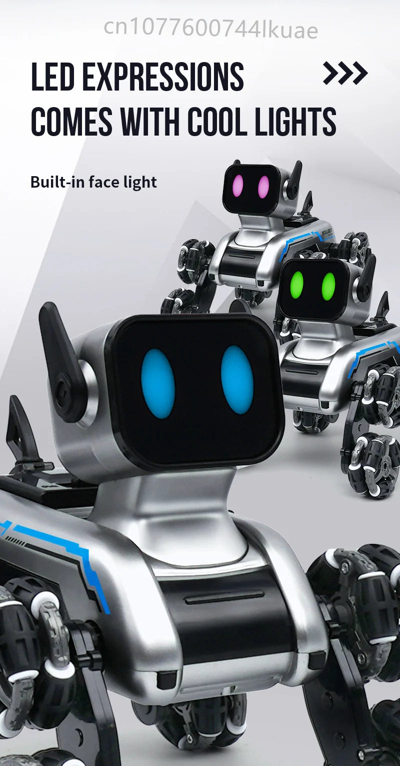 Smart RC Robot Dog Toy – Electric Stunt Pet with 8-Wheel Drift