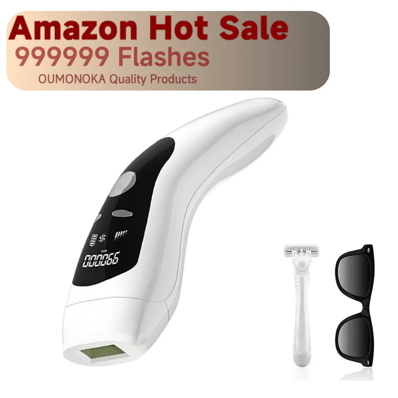 Permanent Laser Hair Removal Bikini Women's IPL Depilator & Men's Shaver