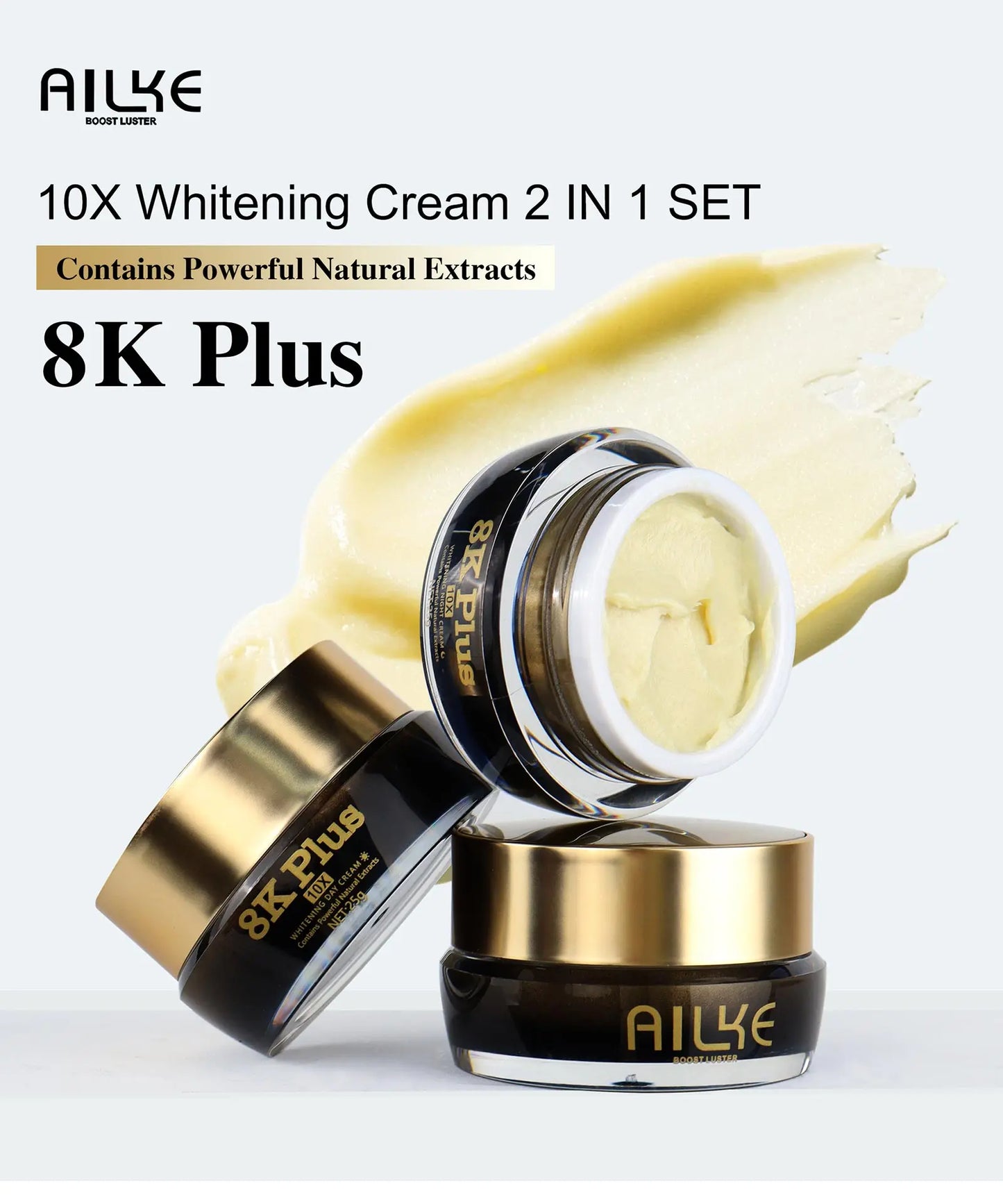 AILKE Collagen & Glutathione Brightening Face Cream: Anti-Aging, Niacinamide & Antioxidant Melanin Remover
