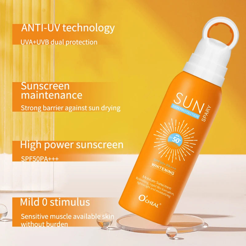 O’cheal Sunscreen Spray SPF50 Moisturizing & Whitening for Face and Body