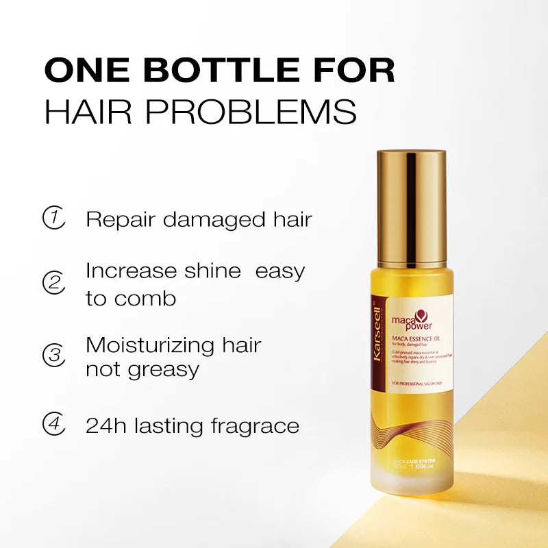 Karseell Moroccan Argan Oil 50ml – Cold Pressed Healing Hair Serum for Dry & Damaged Hair