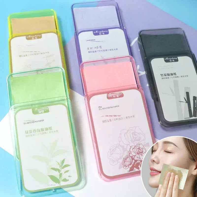 300Pcs Face Oil Absorbing Paper – Oil Control Blotting Sheets for Oily Skin & Makeup