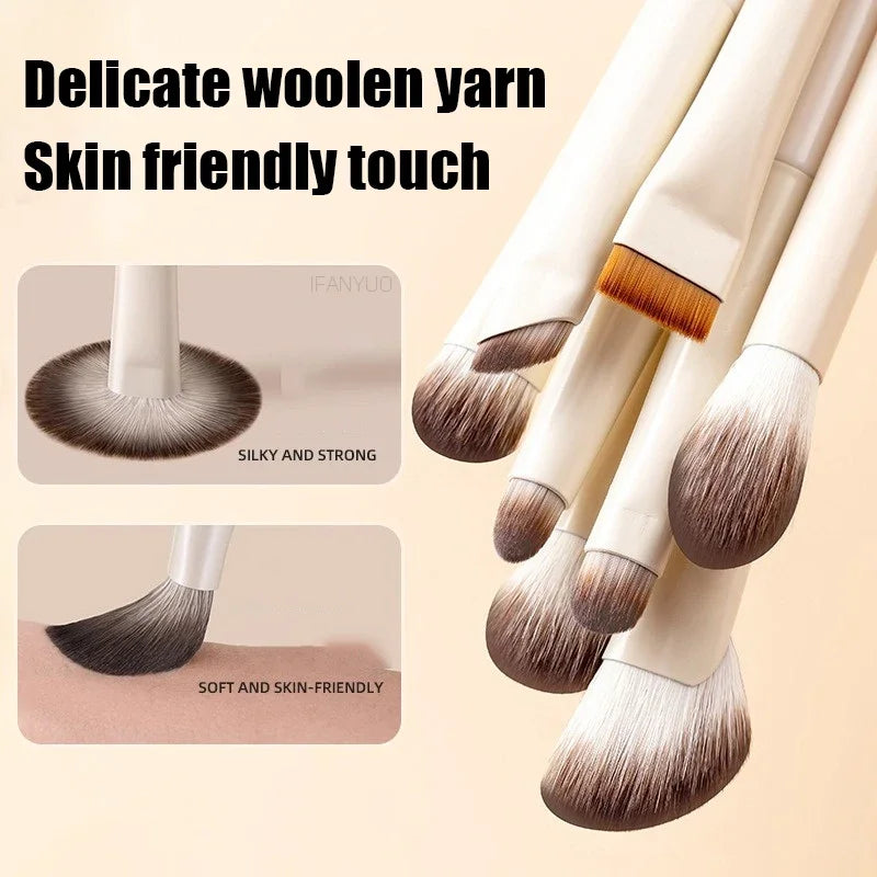 5/6/8/10pcs Natural Eye Makeup Brush Set – Ultra Soft