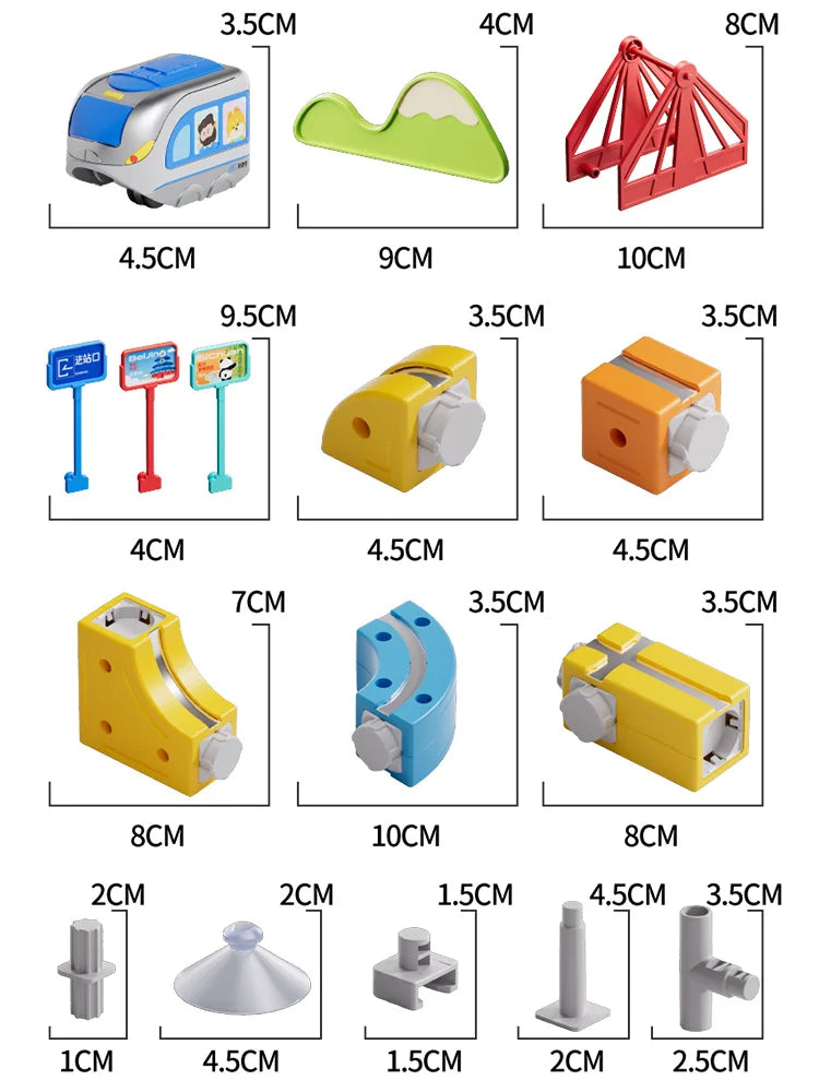 DIY Magnetic Train Toy – 1:64 Electric Track Vehicle for Kids