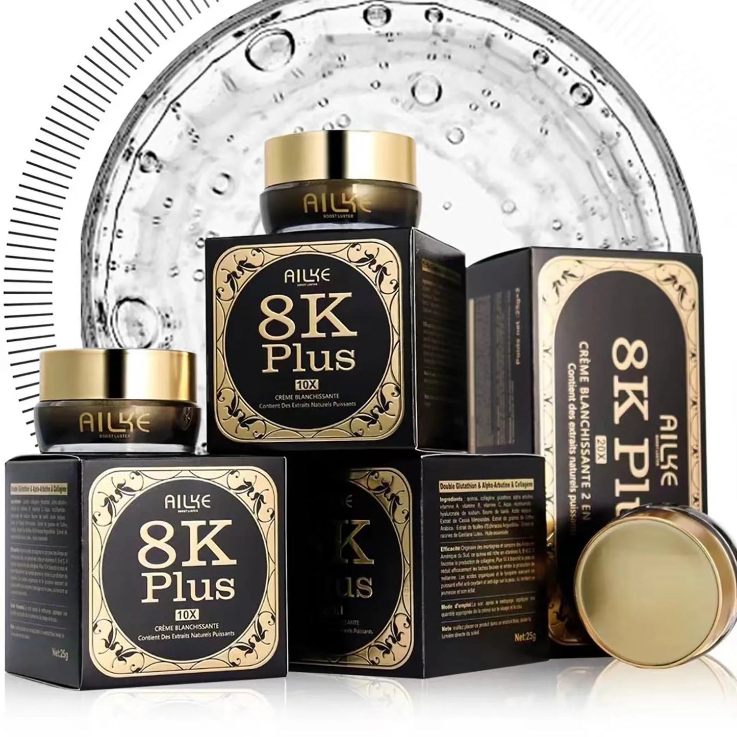 AILKE Collagen & Glutathione Brightening Face Cream: Anti-Aging, Niacinamide & Antioxidant Melanin Remover