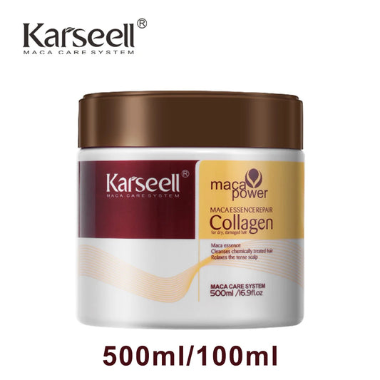 Karseell Collagen Hair Mask – Deep Repair Treatment for Dry & Damaged Hair (500ml/100ml)