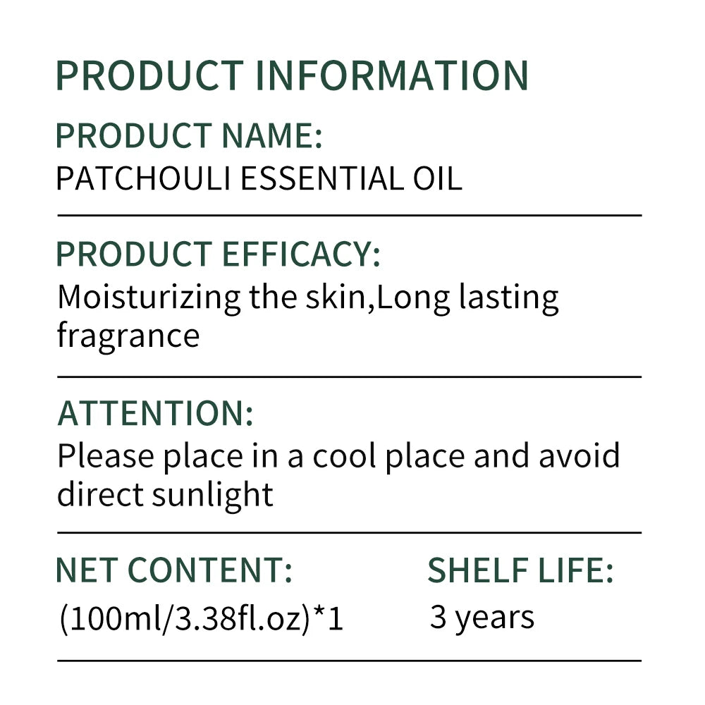Patchouli Essential Oil – Aromatherapy & Massage Oil | Moisturizing, Nourishing & Hydrating Skin Care
