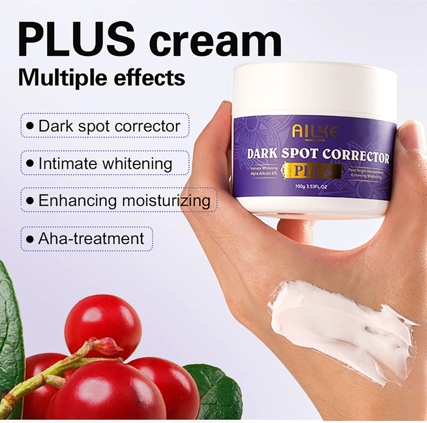 AILKE Dark Spot Remover & Whitening Cream: Fast-Absorbing, Non-Greasy Facial Solution for Men & Women (100ml)